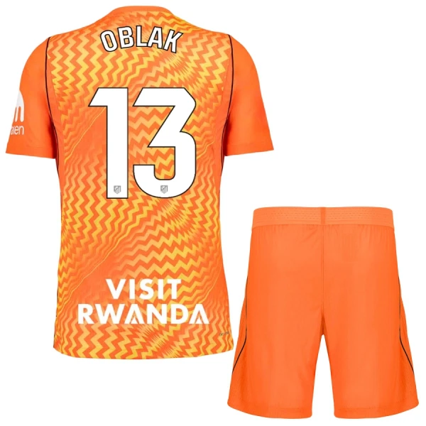 Dječji Atlético Madrid Jan Oblak 13 Golman Dres i šorc 2026/27 Narančasta Dječji Atlético Madrid Jan Oblak 13 Golman Dres i šorc 2026/27 Narančasta